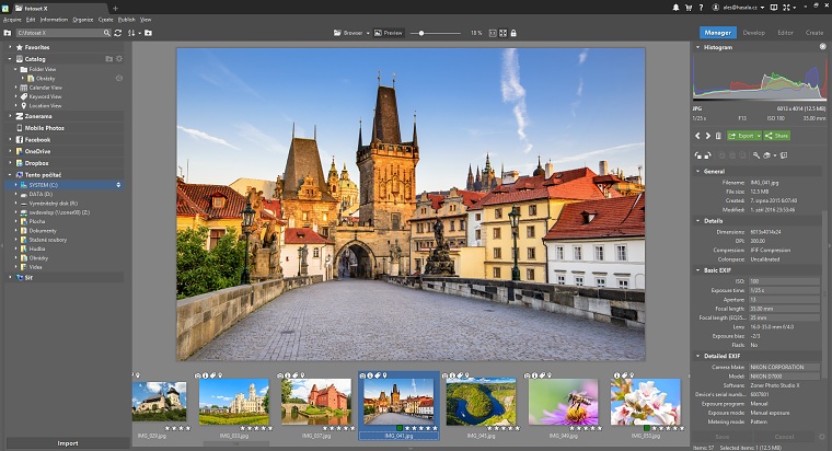 Zoner Photo Studio X v19.2009.2.273 Ui